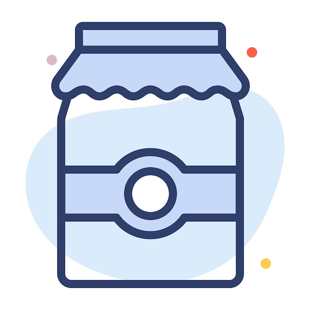 Diseño vectorial de jarro de miel aislado en icono premium de fondo blanco