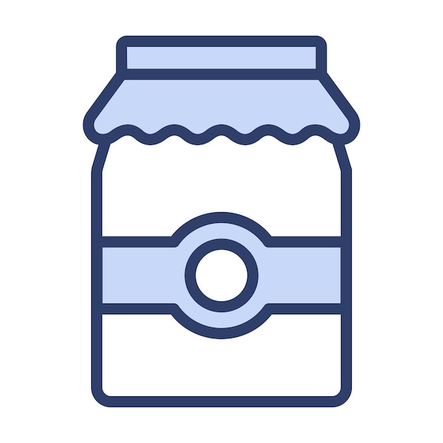 Diseño vectorial de jarro de miel aislado en icono premium de fondo blanco