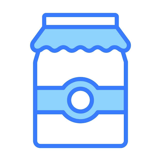 Diseño vectorial de jarro de miel aislado en icono premium de fondo blanco