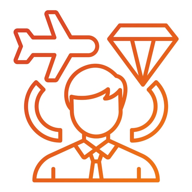 Diseño vectorial Jet Set Estilo de vida Estilo de icono