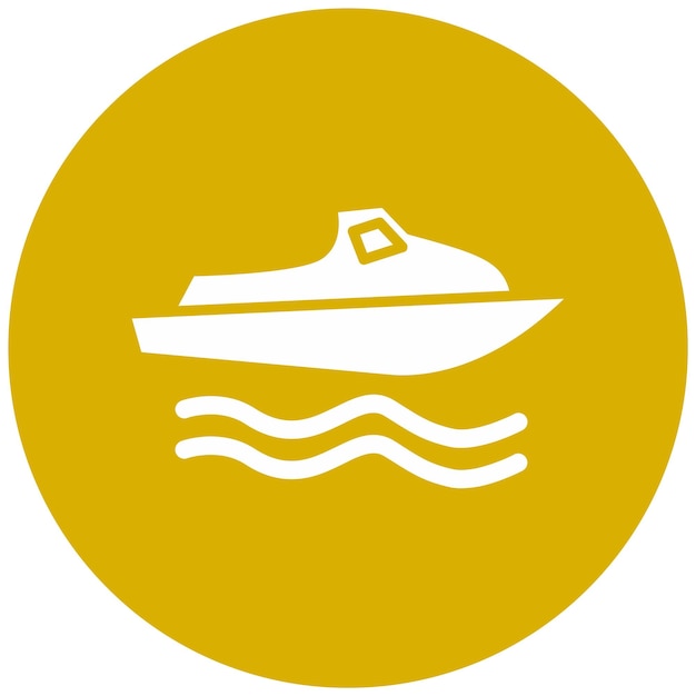 Diseño vectorial Jet Sprint Boat Racing Estilo de icono