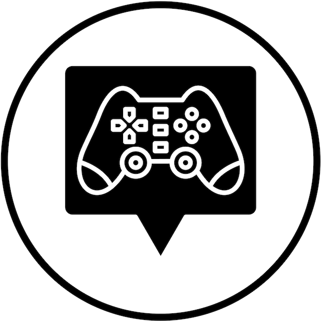 Diseño vectorial del juego Estilo del icono de chat