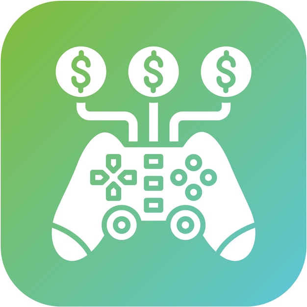 Diseño vectorial del juego Estilo del icono del dinero