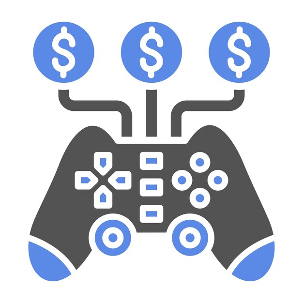 Diseño vectorial del juego estilo del icono del dinero