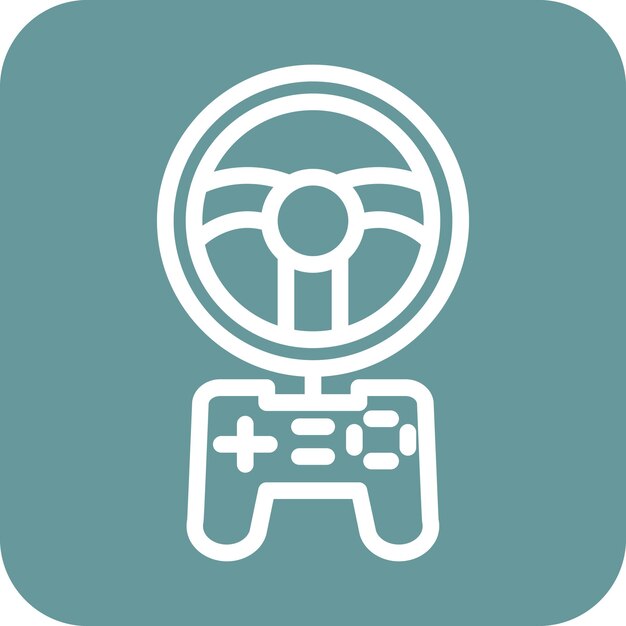 Diseño vectorial de juegos de carreras Icon Style