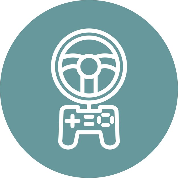 Diseño vectorial de juegos de carreras Icon Style