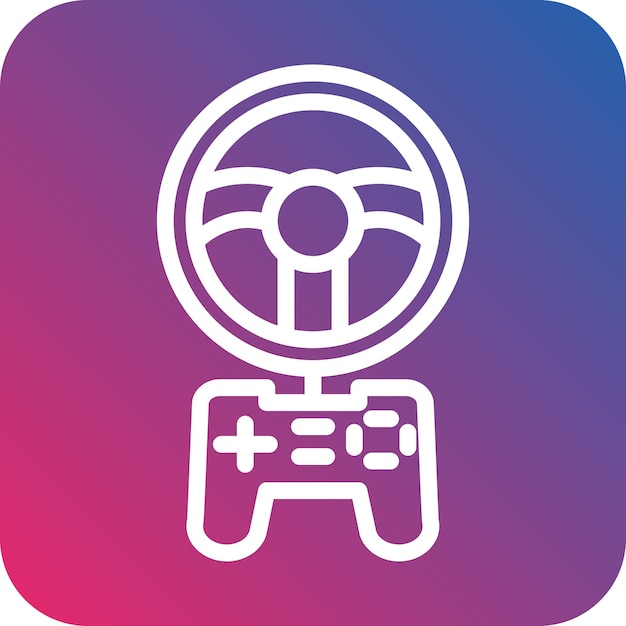 Diseño vectorial de juegos de carreras Icon Style