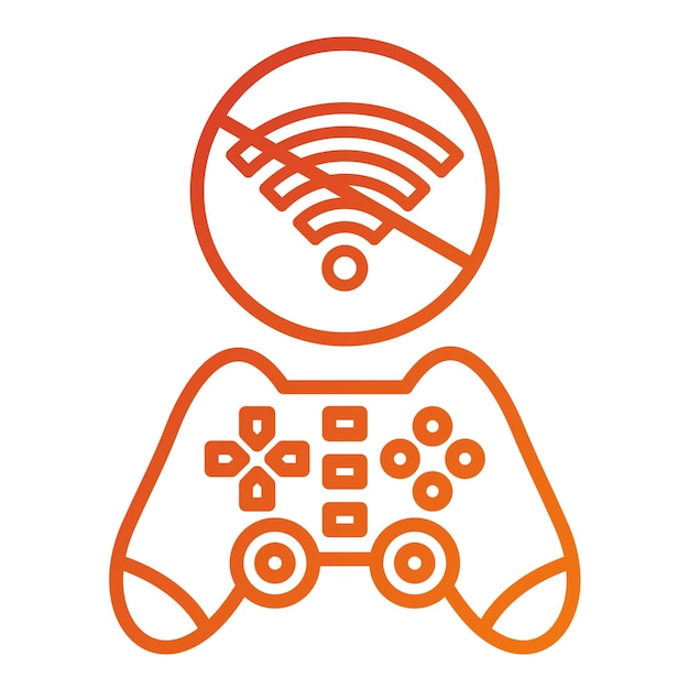 Diseño vectorial de juegos Estilo de icono de desconexión