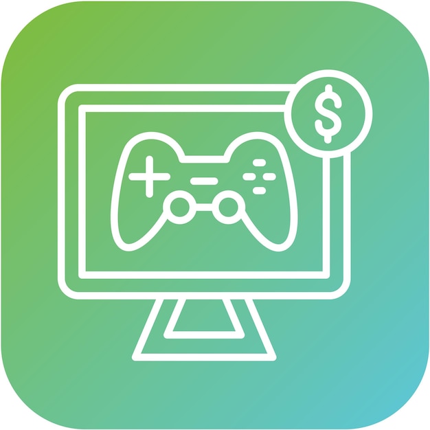 Diseño vectorial de juegos Estilo de icono de ventas