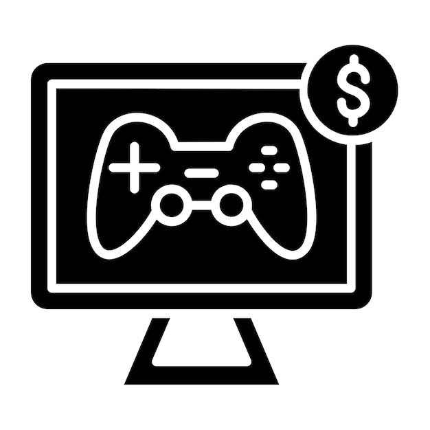 Diseño vectorial de juegos Estilo de icono de ventas