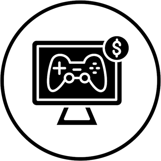 Diseño vectorial de juegos Estilo de icono de ventas