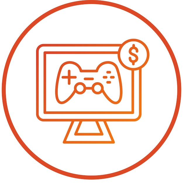 Diseño vectorial de juegos Estilo de icono de ventas