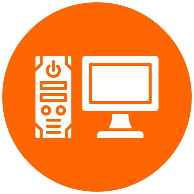 Diseño vectorial de juegos de PC Estilo de icono