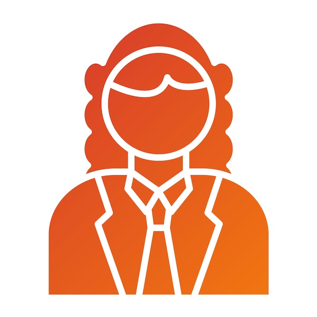 Diseño vectorial Juez Estilo de ícono masculino