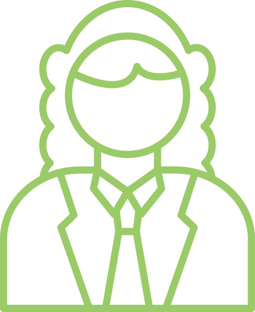 Diseño vectorial Juez Estilo de ícono masculino
