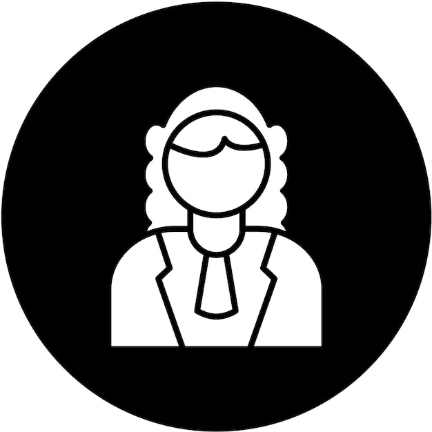 Diseño vectorial Juez Estilo de ícono masculino