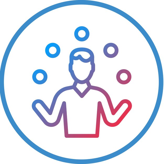 Diseño vectorial Juggler Estilo del icono