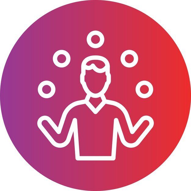Diseño vectorial Juggler Estilo del icono