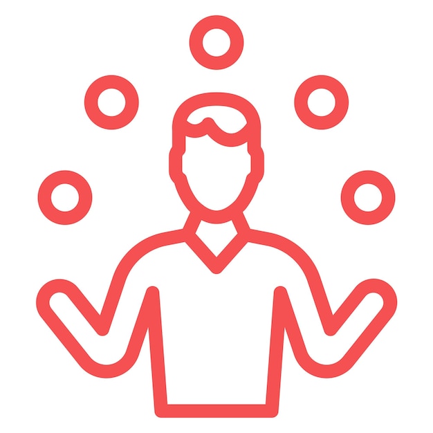 Diseño vectorial Juggler Estilo del icono