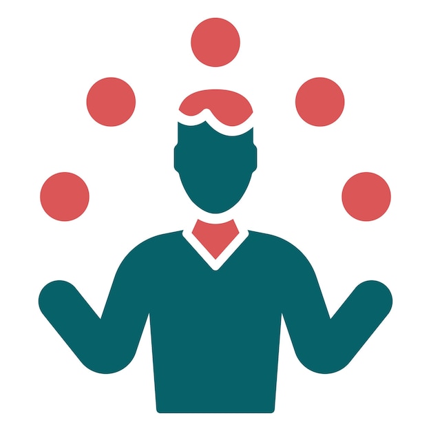 Diseño vectorial Juggler Estilo del icono