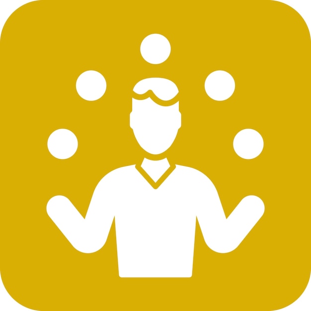 Diseño vectorial Juggler Estilo del icono