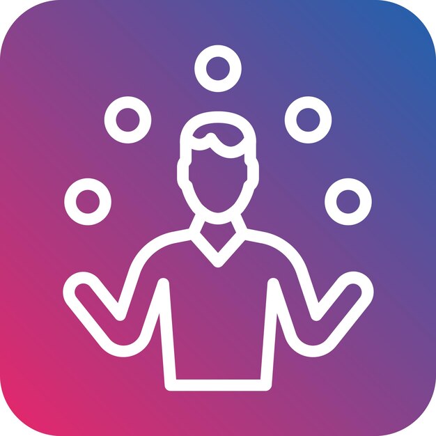 Diseño vectorial Juggler Estilo del icono
