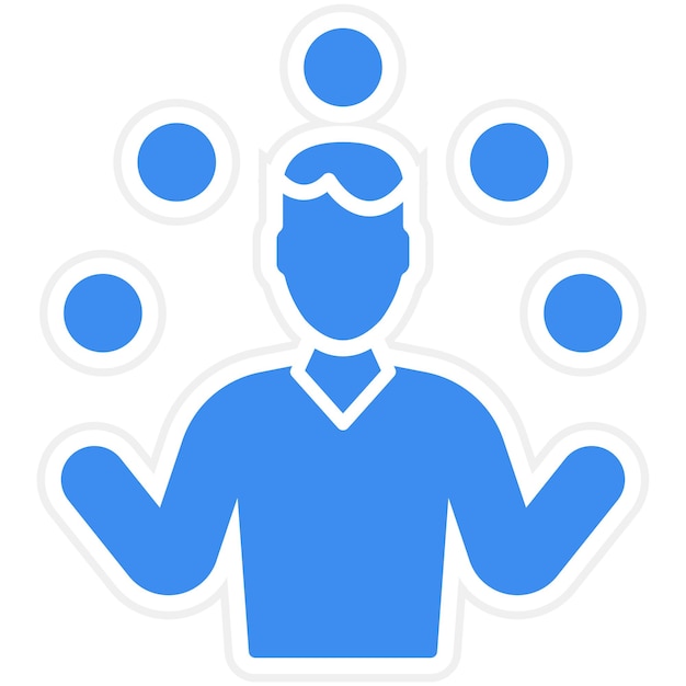 Diseño vectorial Juggler Estilo del icono