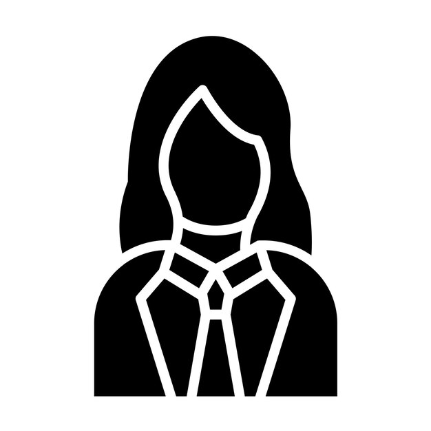 Diseño vectorial Lady Lawyer Estilo de icono