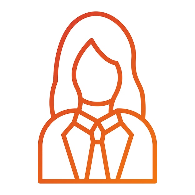 Diseño vectorial Lady Lawyer Estilo de icono