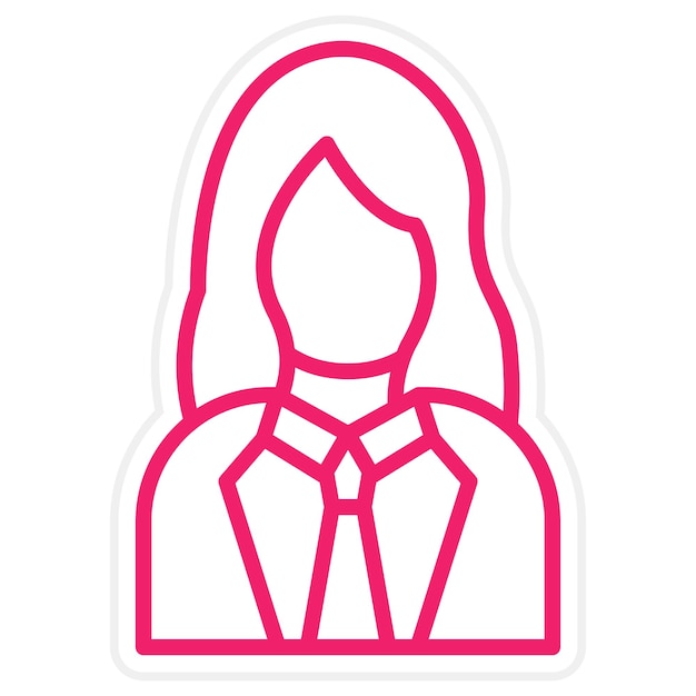 Diseño vectorial Lady Lawyer Estilo de icono