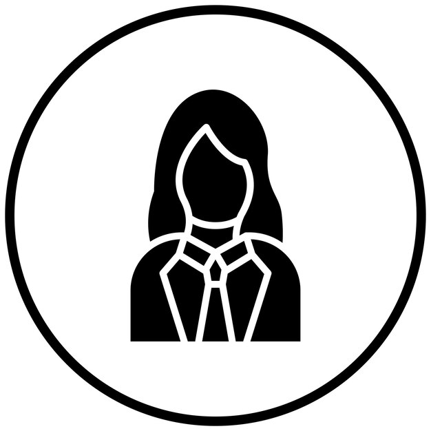 Vector diseño vectorial lady lawyer estilo de icono