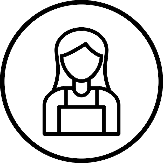 Diseño vectorial Lady Seller Estilo de icono