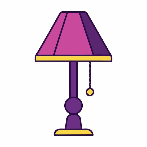 Diseño vectorial de lámparas de mesa de color plano minimalista