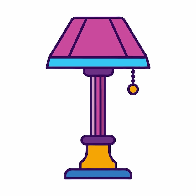 Diseño vectorial de lámparas de mesa de color plano minimalista