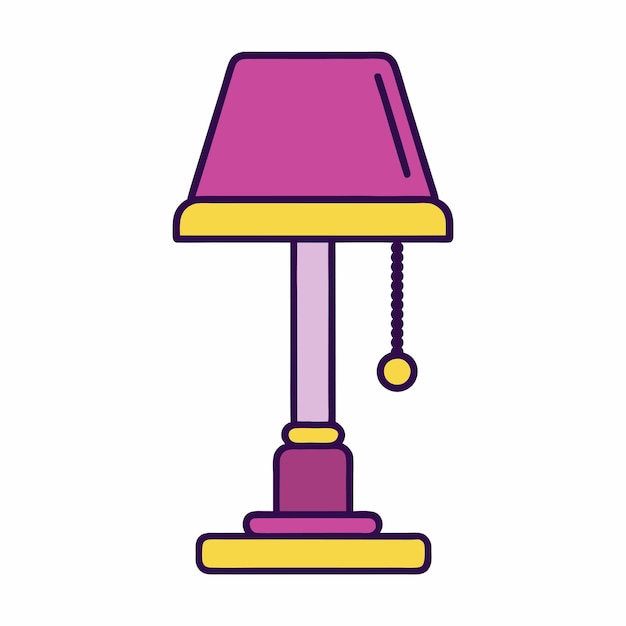 Diseño vectorial de lámparas de mesa de color plano minimalista