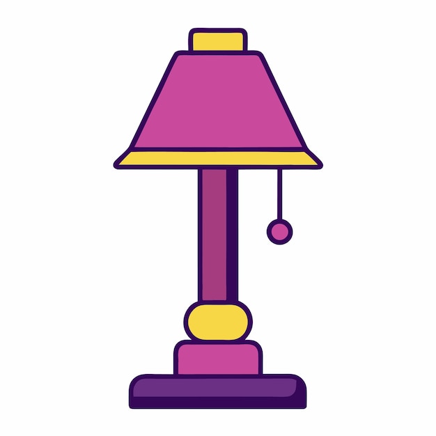 Diseño vectorial de lámparas de mesa de color plano minimalista
