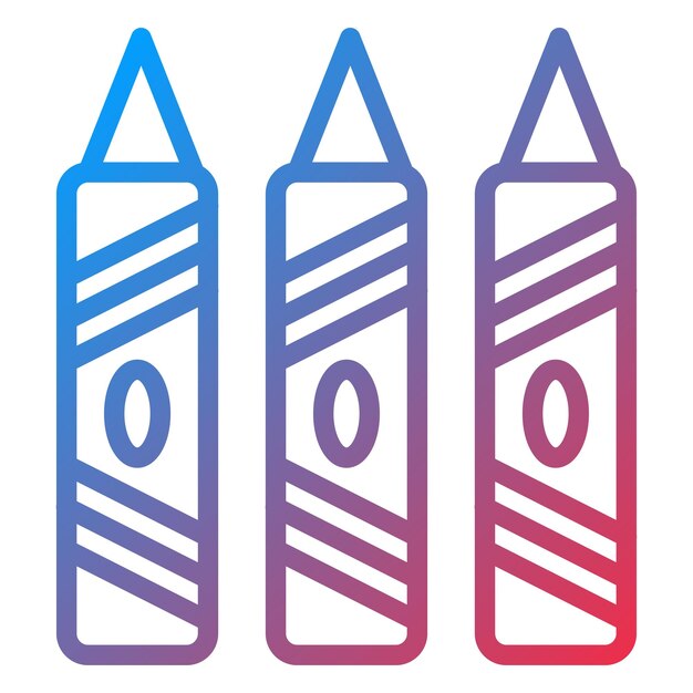 Diseño vectorial Lápiz de colores Estilo de icono