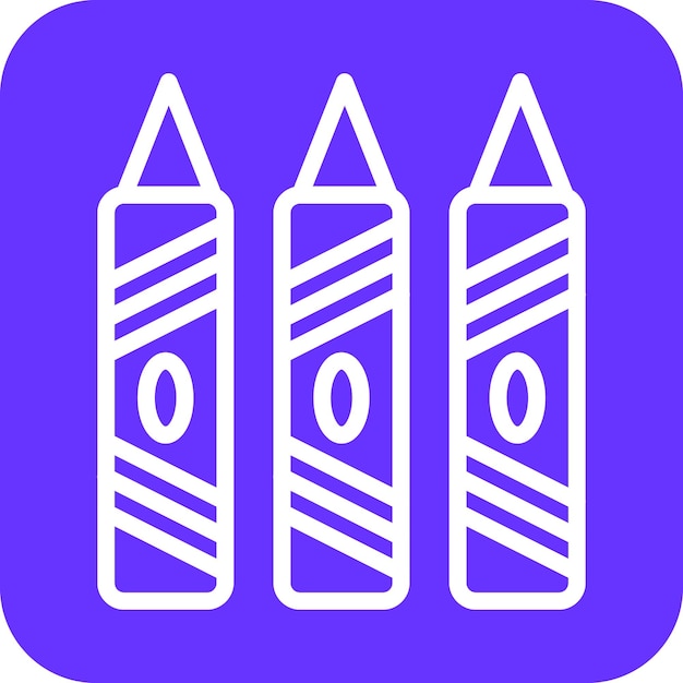 Diseño vectorial Lápiz de colores Estilo de icono