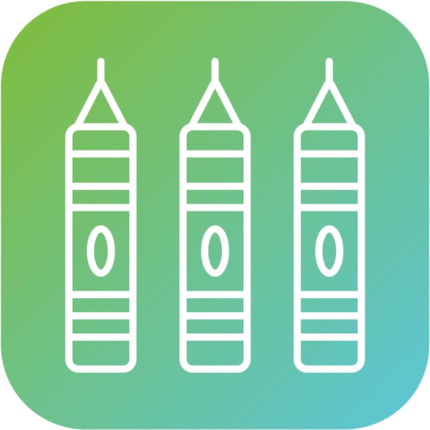 Diseño vectorial Lápiz de colores Estilo de icono