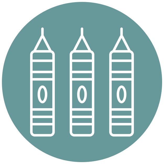 Diseño vectorial Lápiz de colores Estilo de icono