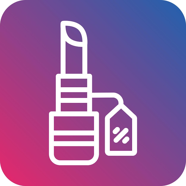 Diseño vectorial de lápiz labial Estilo del icono de venta