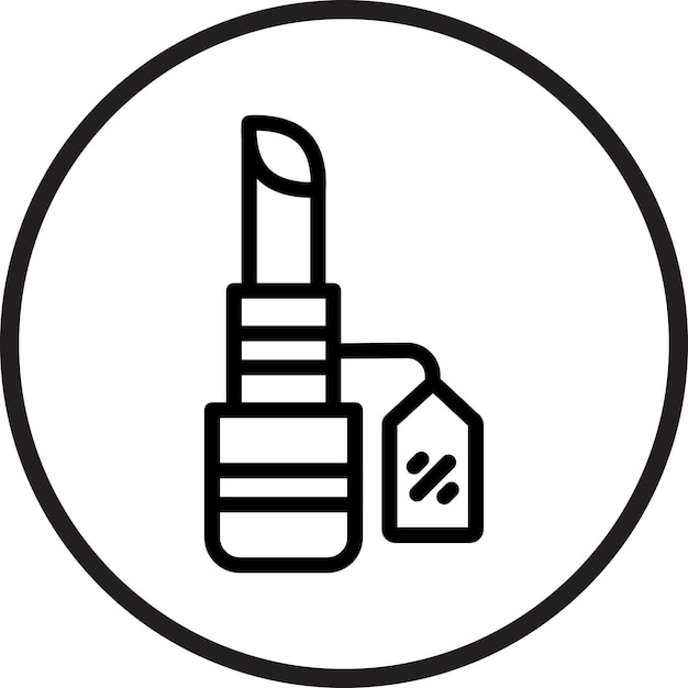 Diseño vectorial de lápiz labial Estilo del icono de venta