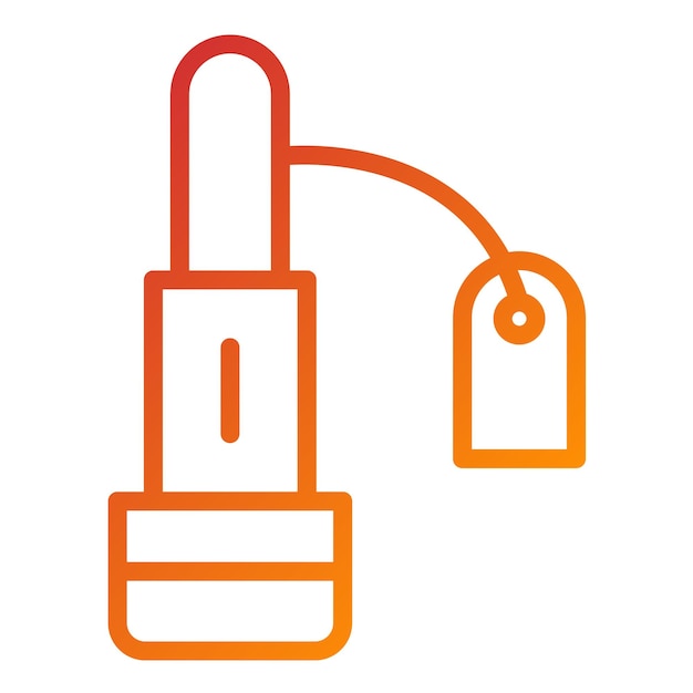 Diseño vectorial de lápiz labial Estilo del icono de venta