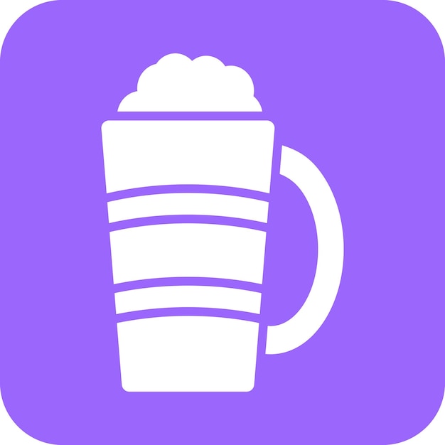 Diseño vectorial Latte Macchiato Estilo del icono