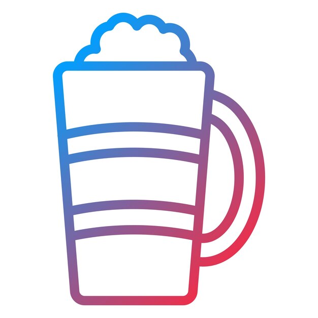 Diseño vectorial Latte Macchiato Estilo del icono