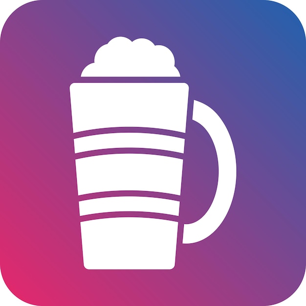 Diseño vectorial latte macchiato estilo del icono