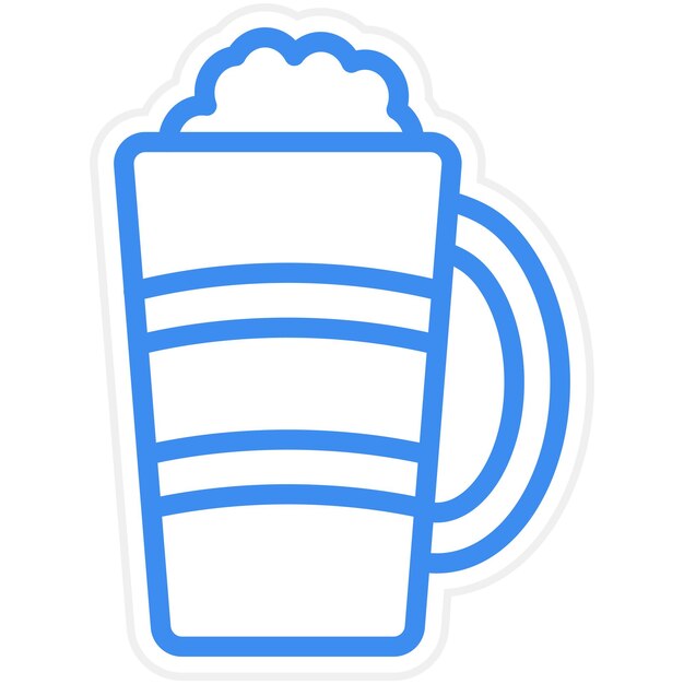 Diseño vectorial Latte Macchiato Estilo del icono