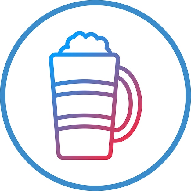 Vector diseño vectorial latte macchiato estilo del icono