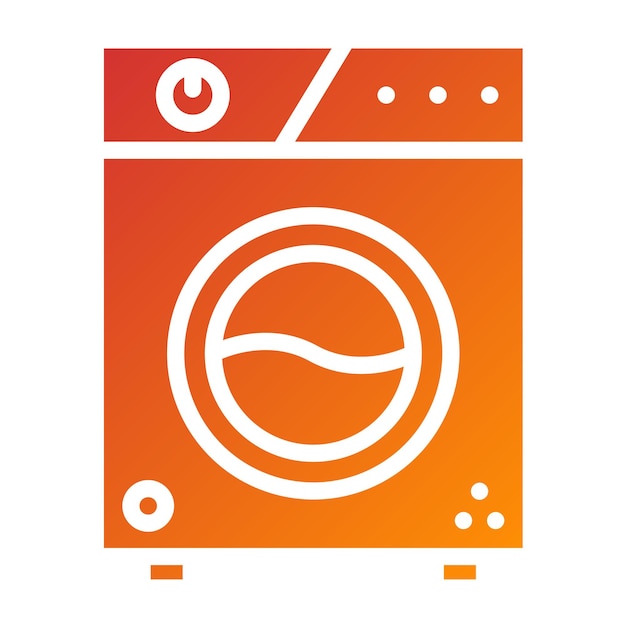 Diseño vectorial Lavadora de carga delantera Estilo del icono