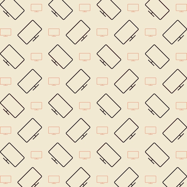 Diseño vectorial LCD que repite el patrón de ilustración hermoso fondo